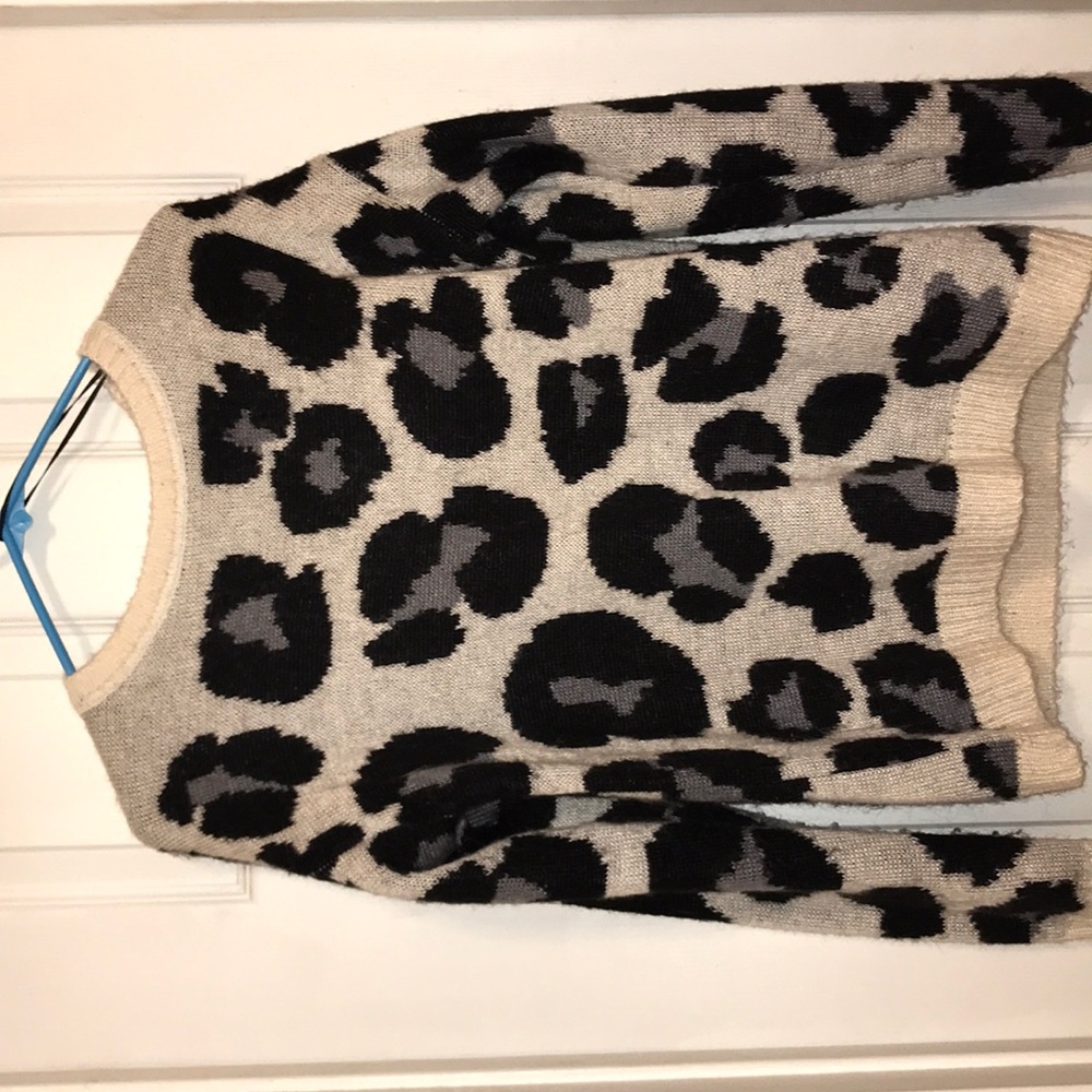 H&M cheetah Print crewneck